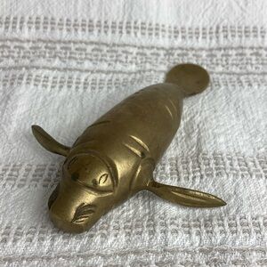 Solid Brass Manatee Figure